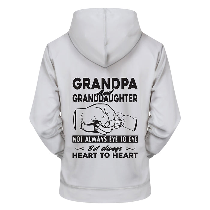Grandpa & Granddaughter Love 3D - Sweatshirt, Hoodie, Pullover