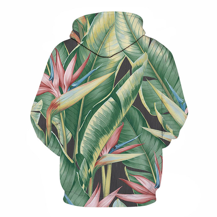 Pink Flower & Plant 3D - Sweatshirt, Hoodie, Pullover