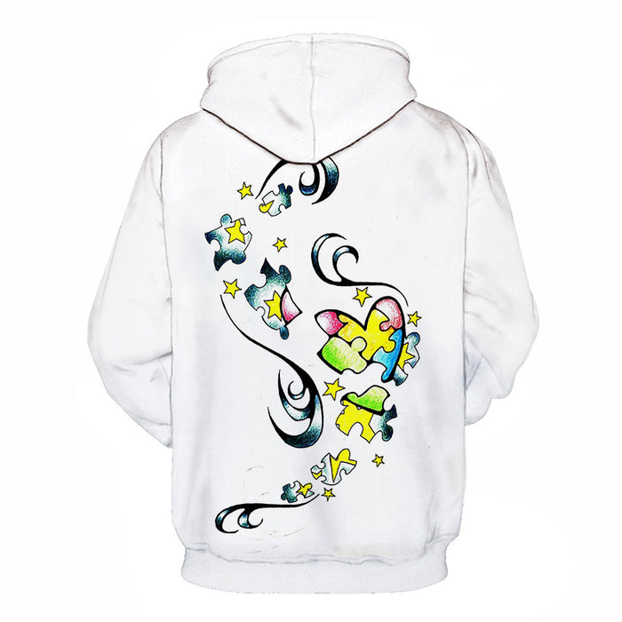 Autism Art 3D - Sweatshirt, Hoodie, Pullover - Support Autism Awareness Movement