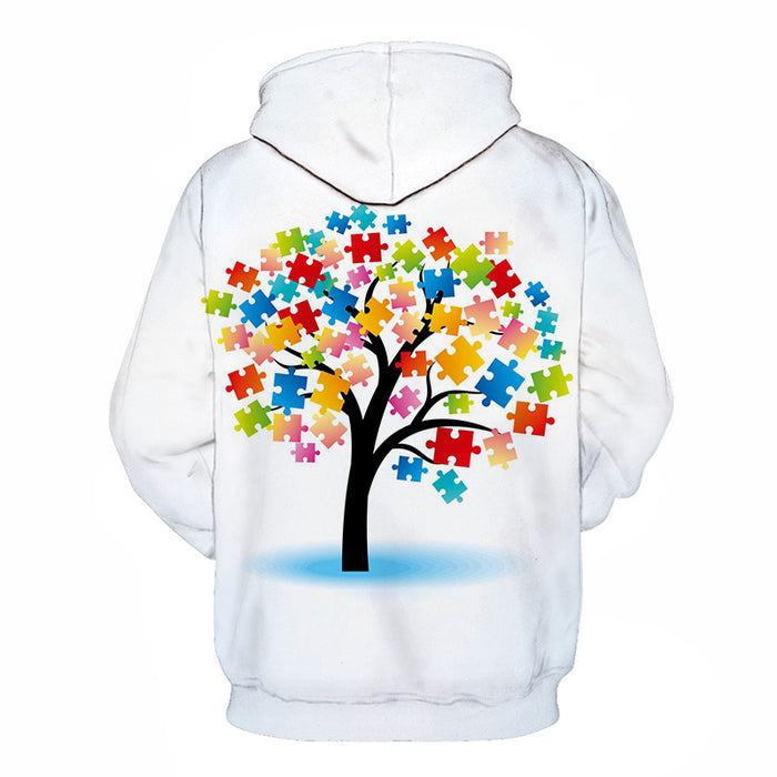 Autism Tree 3D - Sweatshirt, Hoodie, Pullover - Support Autism Awareness Movement