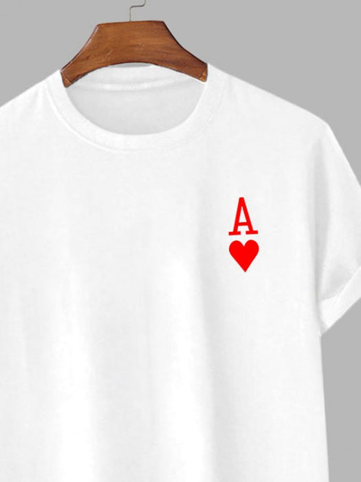 Playing Card Print T Shirt And Shorts Set