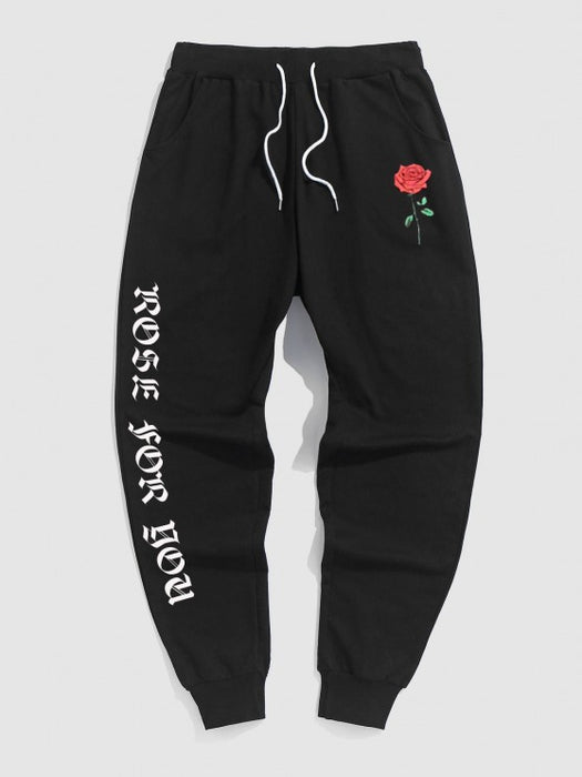 Rose Print Sweatshirt And Pants