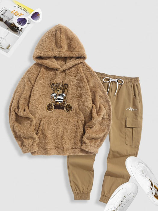 Cartoon Bear Funny Graphic Hoodie And Pants