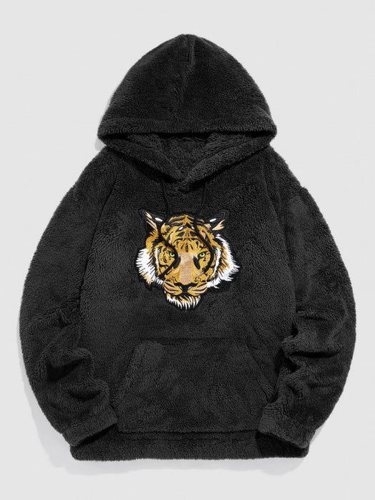 Tiger Graphic Print Hoodie And Pants Set