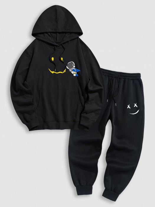 Astronaut Graphic Hoodie Jogger Pants Set