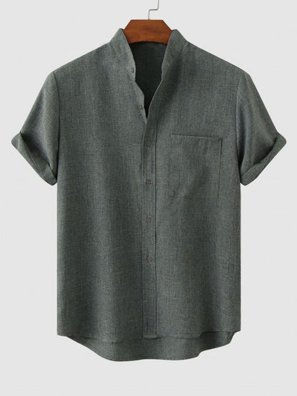 Textured Front Pocket Casual Shirt And Pants