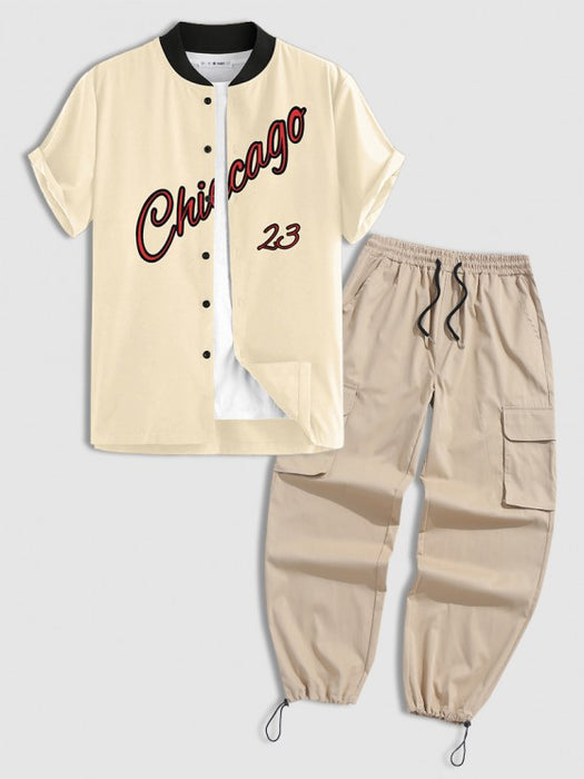 Chicago Printed Shirt With Jogger Pants