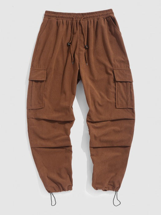 Front Pockets Corduroy Shirt And Pants