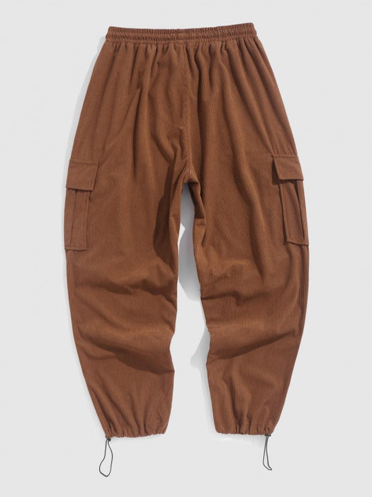 Front Pockets Corduroy Shirt And Pants