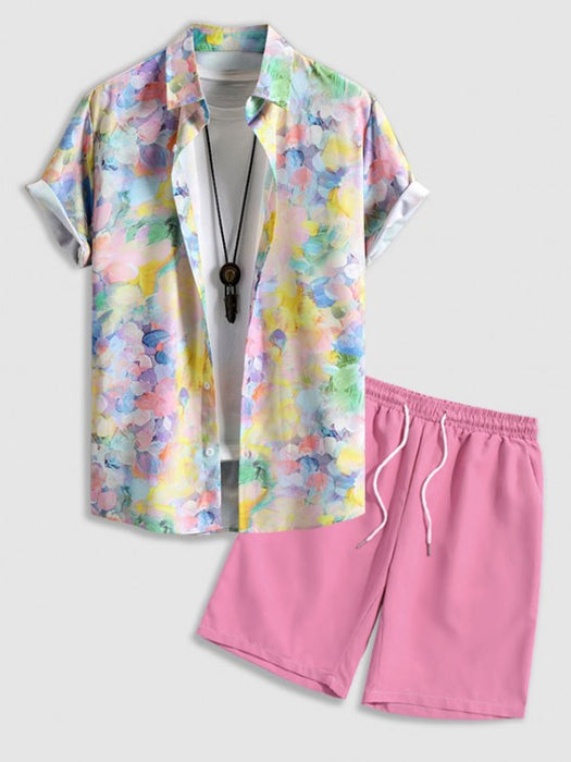 Stylish Tie Dye Shirt And Casual Shorts