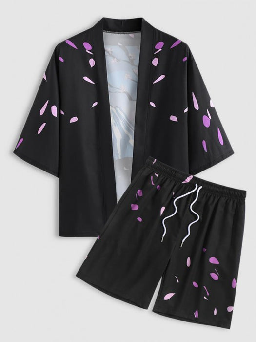 Mountain Flowers And Shorts Set