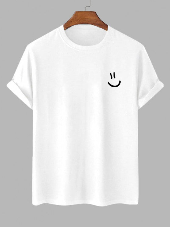 Cartoon Smile Tee And Stylish Cargo Shorts