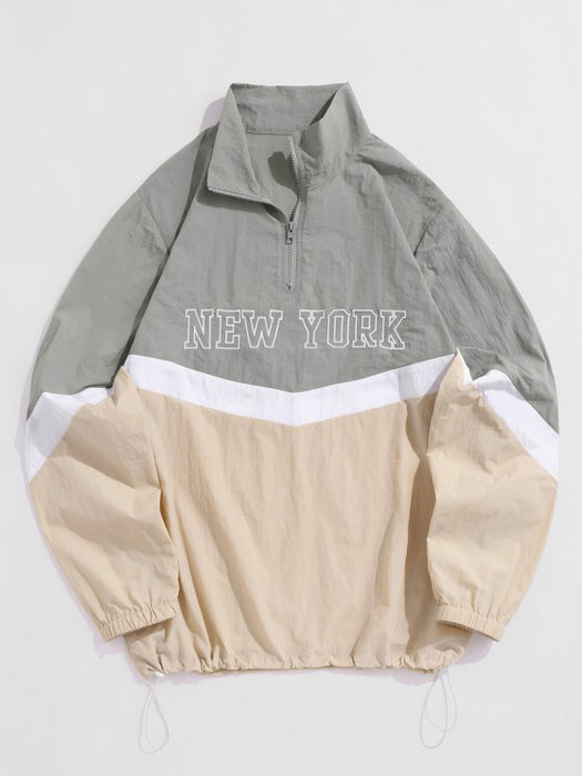 New York Embroidered Pullover And Shorts