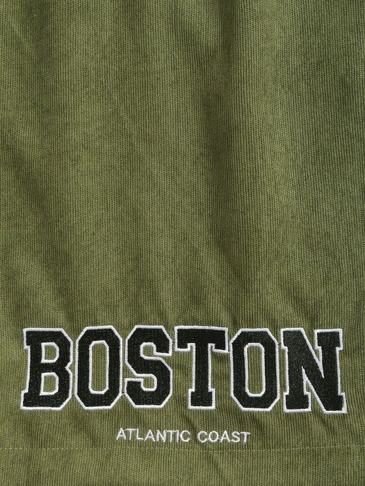 Boston Embroidered Tee And Shorts Set