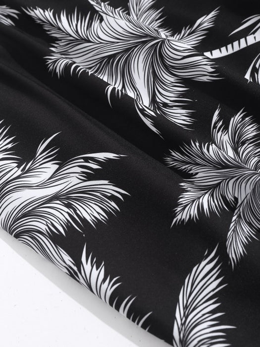 Coconut Tree Printed Shirt And Shorts