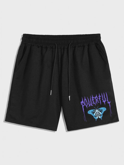 Butterfly Graphic Pattern T Shirt And Shorts