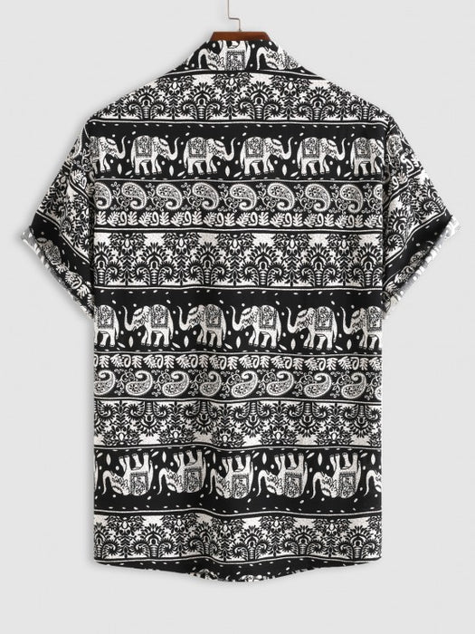 Elephant Paisley Shirt And Shorts Set