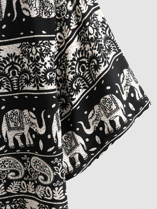 Elephant Paisley Shirt And Shorts Set