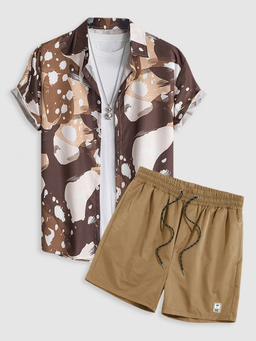 Vacation Tie Dye Pattern Shirt And Shorts