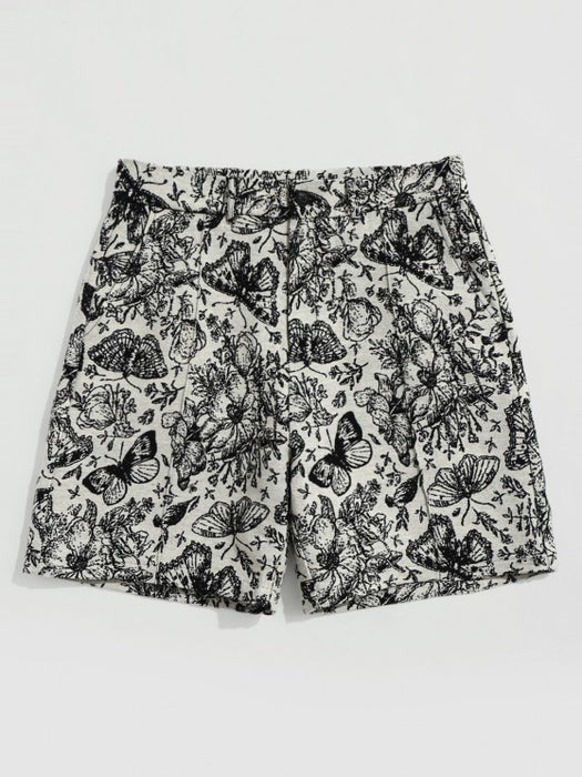 Butterfly Pattern T Shirt And Shorts