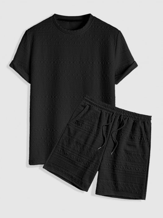 Plain Short Sleeves T Shirt And Shorts