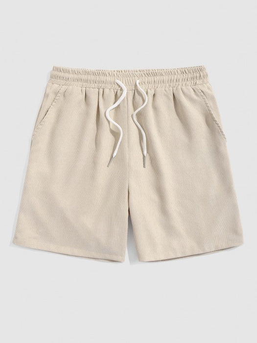 Casual Summer Shirt And Textured Shorts Set