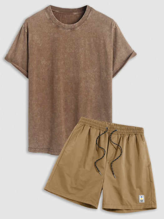 Vintage Style T-shirt And Shorts Set