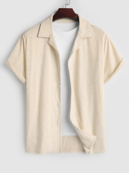 Solid Plain Short Sleeves Shirt