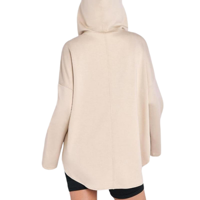 Oversized Quarter Zip Tunic Hoodie