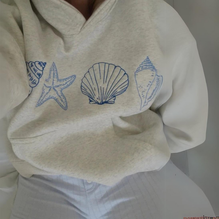 Seashell Embroidered Hoodie