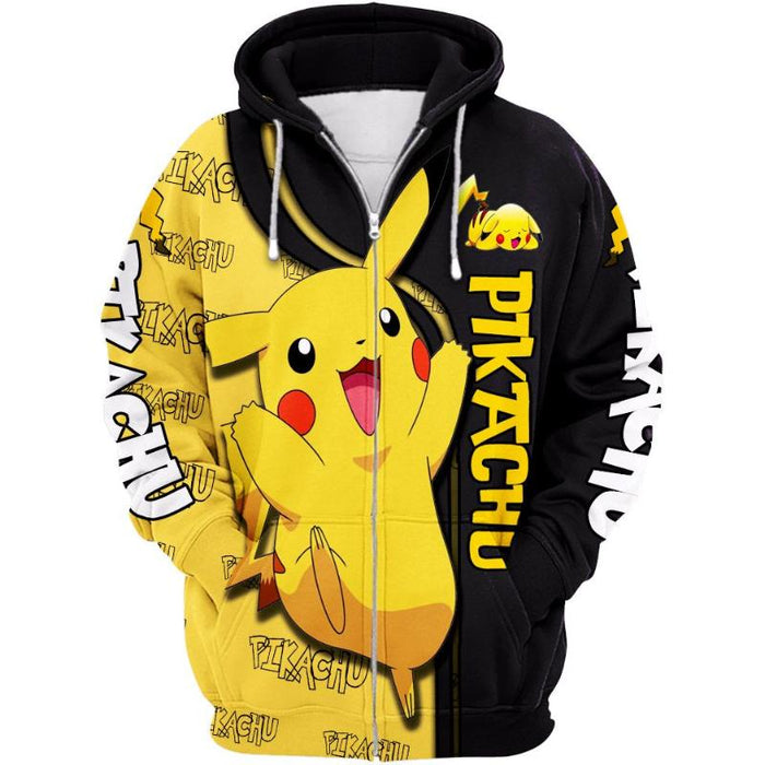 Pikachu Design Hoodie And Leggings Set