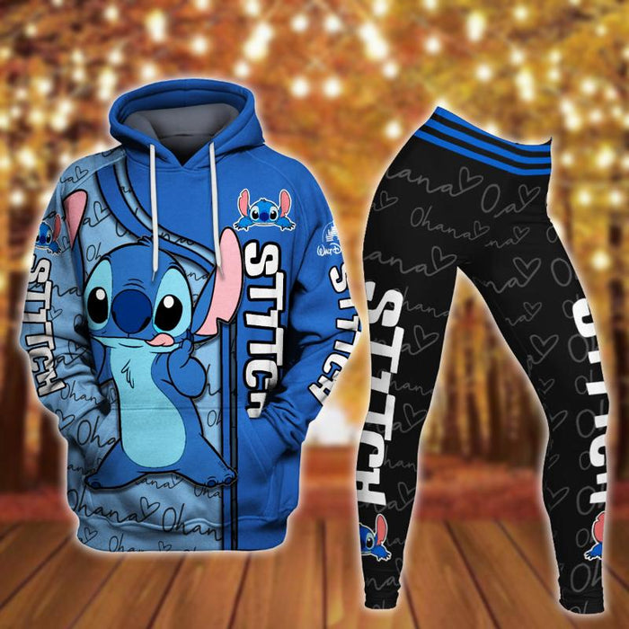 Stitch Hoodie And Leggings Set