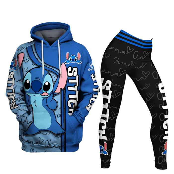 Stitch Hoodie And Leggings Set