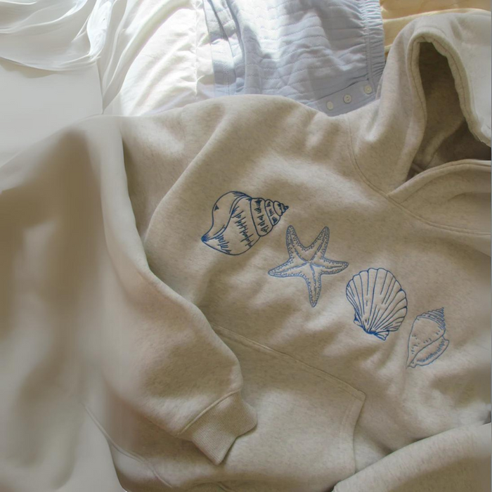 Seashell Embroidered Hoodie