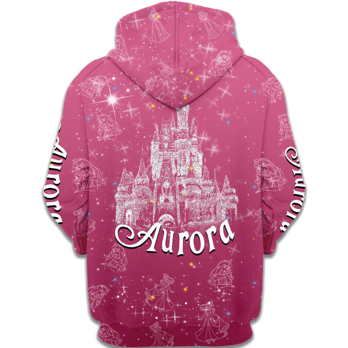 Aurora Princess Pattern Hoodie And Sweatshirt