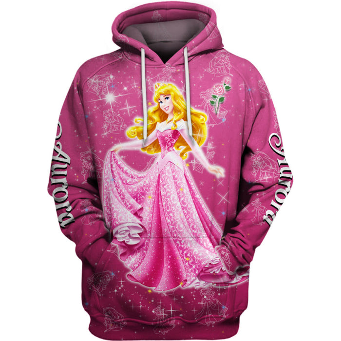 Aurora Princess Pattern Hoodie And Sweatshirt