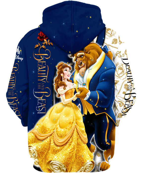 Beauty And The Beast Zip Up Hoodie