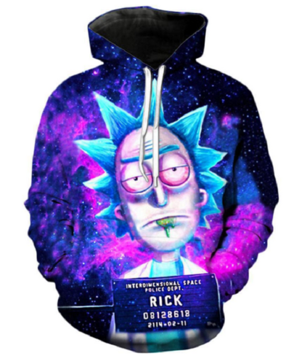 Crazy Rick And Morty Pullover Hoodie