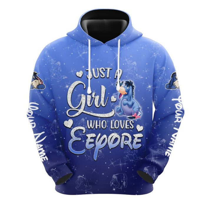 Custom Just A Girl Hoodie And Capris Leggings Set