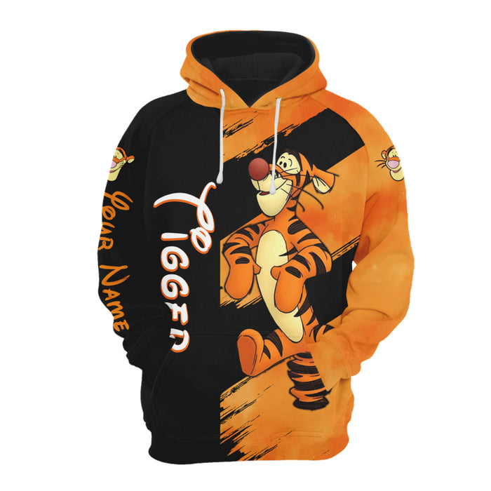 Custom Tiger Pattern Hoodie And Leggings Set