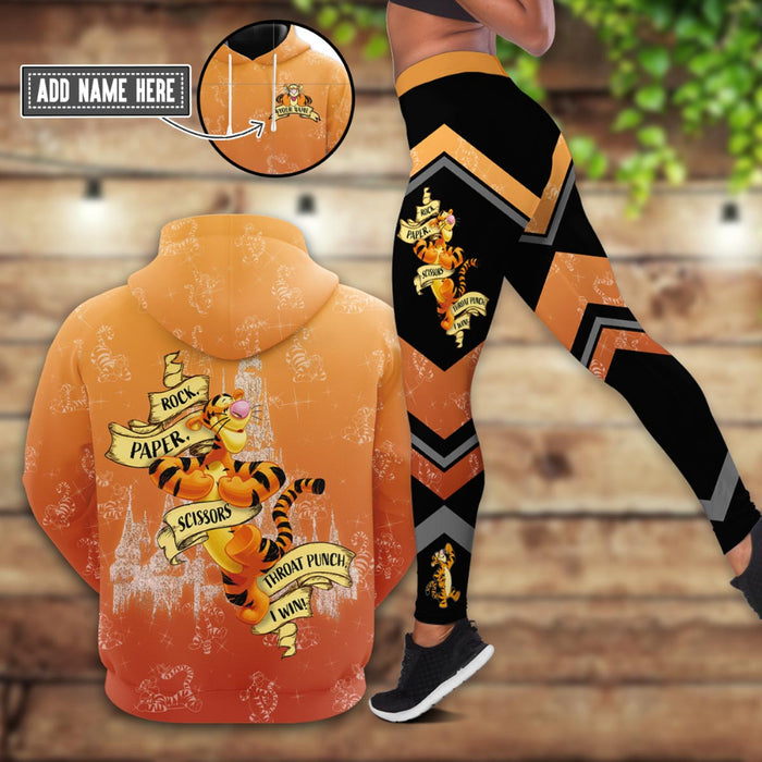 Custom Tiger Themed Hoodie And Leggings Set