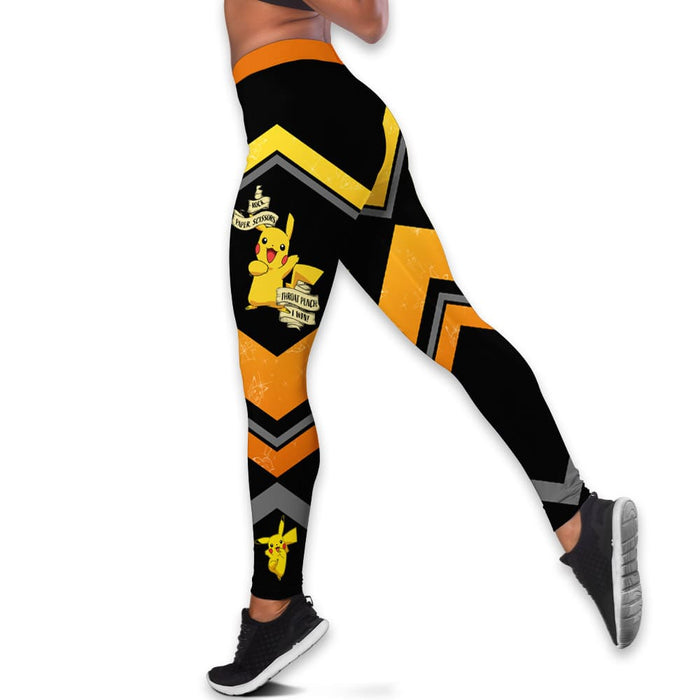 Custom Pikachu Themed Hoodie And Leggings Set