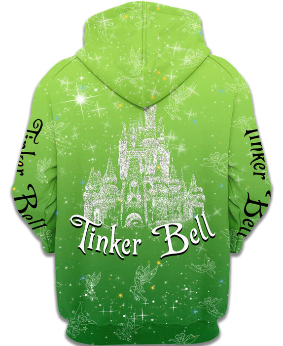 Green Tinker Bell Zip Up Hoodie