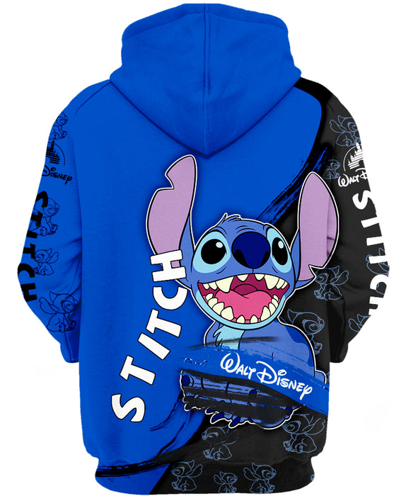 Laughing Stitch Zip Up Hoodie