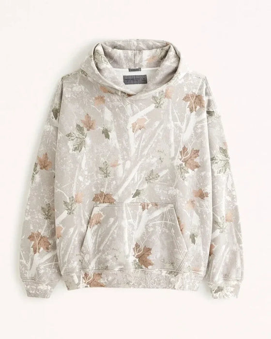 Oversized Camo Patterned Hoodie