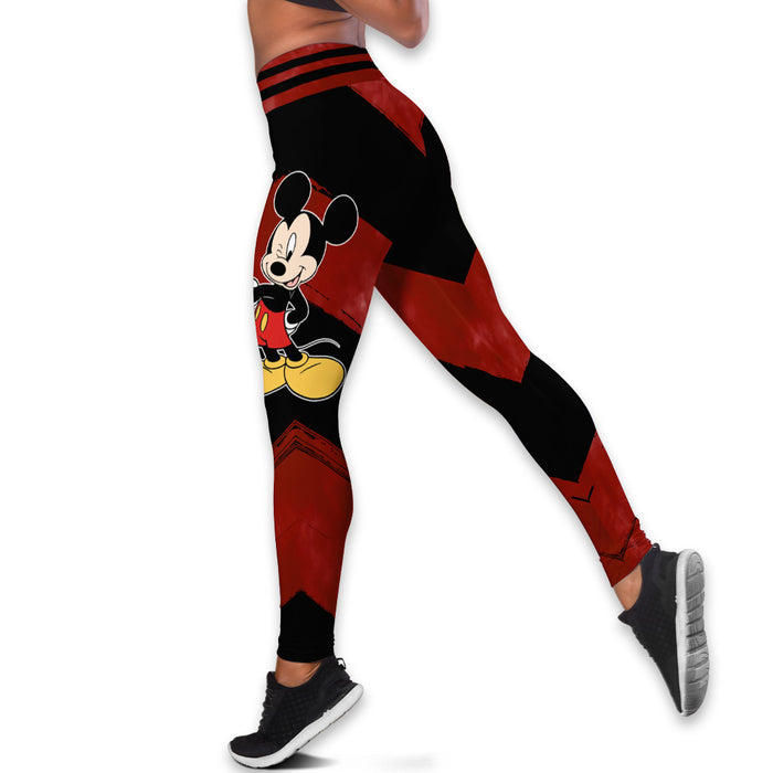 Personalized Mickey Mouse Pattern Hoodie And Leggings Set