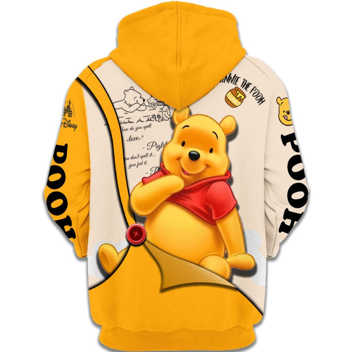 Pooh Pattern Cartoon Character Activewear Set