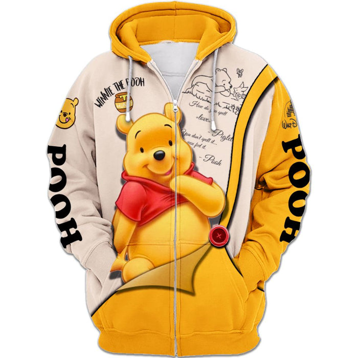 Pooh Pattern Cartoon Character Activewear Set