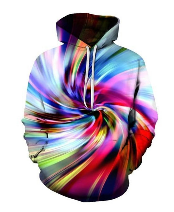 Rainbow Digital Swirl Hoodie