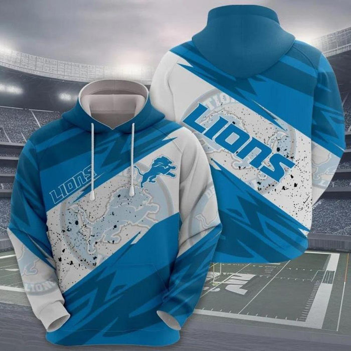 Top Detroit Pattern Lions 3D Fan Apparel Hoodie